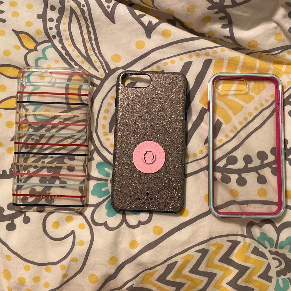 Lot of 3 Designer iPhone 8 Plus Cases USED
